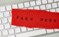 Words Fake News written on torn paper Royalty Free Stock Photo