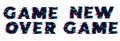 Words game over and new video gaming glitch effect style. Digital design for banners. Computer screen savers. Distorted Royalty Free Stock Photo
