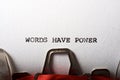 Words have power Royalty Free Stock Photo
