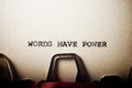 Words have power Royalty Free Stock Photo
