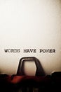 Words have power Royalty Free Stock Photo