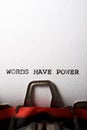 Words have power Royalty Free Stock Photo