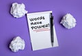 Words have power word Royalty Free Stock Photo