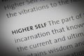 The words Higher Self close up on paper Royalty Free Stock Photo