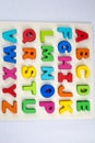 Words Improve your skills on background.Learn smart advice with colorful letters on weathered wooden background.