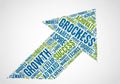 The words include GROWTH, SUCCESS, ACHIEVE, and PROGRESS, among Royalty Free Stock Photo