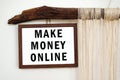 The words Make Money Online written on a white paper