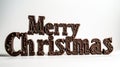 Words Merry Christmas created in Chocolate Typography.