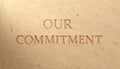 Our Commitment Carved in Stone for Lasting Value Royalty Free Stock Photo