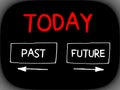 Words past, today and future concept with arrows Royalty Free Stock Photo