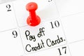 The words Pay off Credit Cards. Royalty Free Stock Photo