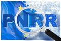 Words PNRR - The European Recovery and Resilience Plan against the crisis of the Covid virus pandemic Royalty Free Stock Photo