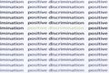 Words 'positive discrimination' surrounded by similar text