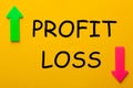 Profit Loss Concept With Opposite Arrows