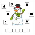 Words puzzle. Education developing worksheet. Learning game for kids. Activity page. Puzzle for children. Riddle for preschool.