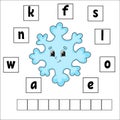 Words puzzle. Education developing worksheet. Learning game for kids. Activity page. Puzzle for children. Riddle for preschool.