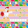 Words puzzle educational game for children