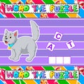 Words puzzle educational game for children