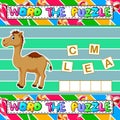 Words puzzle educational game for children