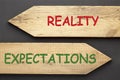 Reality Expectations Concept Royalty Free Stock Photo