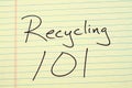 Recycling 101 On A Yellow Legal Pad