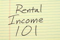 Rental Income 101 On A Yellow Legal Pad Royalty Free Stock Photo