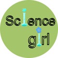 The words Science girl Royalty Free Stock Photo