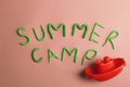 Words SUMMER CAMP made from modelling clay Royalty Free Stock Photo
