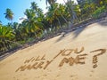 Words Will you marry me Royalty Free Stock Photo