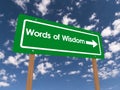 Words of Wisdom Royalty Free Stock Photo