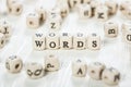 Words word written on wood block. Royalty Free Stock Photo