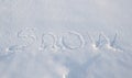 Words written in the snow