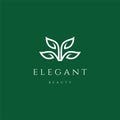 Professional Elegant Luxury Flower Leaf Logo Design Vector