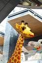 Work of art, giraffe made of Lego blocks