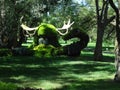 Viking in the nature. Botanical garden of Montreal Canada.