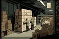 Work as a storekeeper in a warehouse. AI Generated