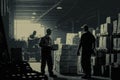 Work as a storekeeper in a warehouse. AI Generated Royalty Free Stock Photo