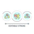 Work avoidance loop concept icon