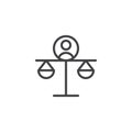 Work balance line icon