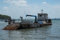 Work barge at East Railay Beach in southern Thailand