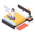 Work In Bed Composition Royalty Free Stock Photo