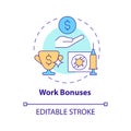 Work bonuses concept icon
