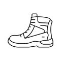 work boots civil engineer line icon vector illustration