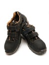 Work boots are on a white background Royalty Free Stock Photo