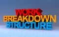 work breakdown structure on blue