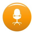 Work chair icon vector orange