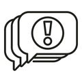 Work chat icon outline vector. Business person Royalty Free Stock Photo