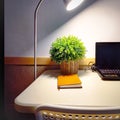 Work desk at night with a lamp as a illuminant Royalty Free Stock Photo