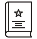work diary, diary line isolated vector icon can be easily modified and edit