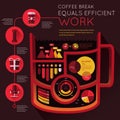 Work efficiency infographic. Vector illustration decorative design